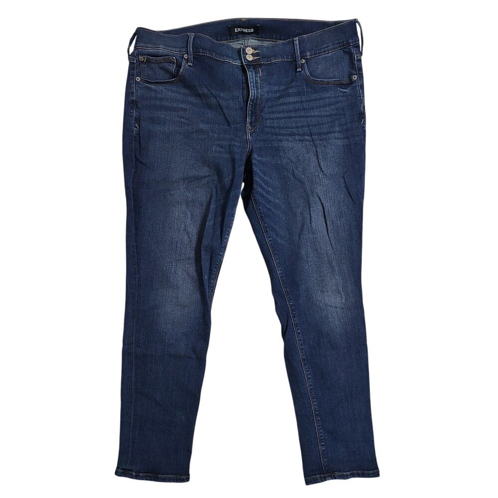 Express Stretch + Performance Dark Wash Cropped L… - image 1